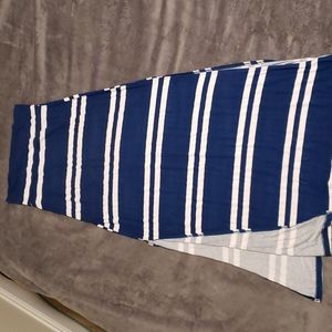 2 For $10 -Charlotte Russe Blue & White Striped Maxi Skirt